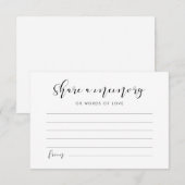 Elegant calligrafie Deel een geheugen Notitiekaartje (Voorkant / Achterkant)