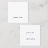 Elegant Calligrafie Design Gold Plain Luxe Trendy Vierkante Visitekaartje (Voorkant / Achterkant)