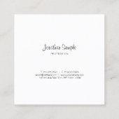 Elegant Calligrafie Design Gold Plain Luxe Trendy Vierkante Visitekaartje (Achterkant)