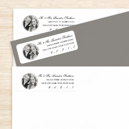 Elegant Calligrafie en Stickers met label voor fot