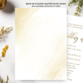 Elegant Calligrafie en Waterverf Plechtige bruilof Kaart