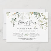 Elegant Calligrafie Eucalyptus repetitie Dinner Kaart (Voorkant)