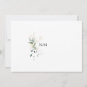 Elegant Calligrafie Eucalyptus repetitie Dinner Kaart (Achterkant)