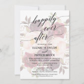 Elegant Calligrafie | Faded Floral Elopement Kaart (Voorkant)