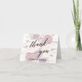 Elegant Calligrafie | Faded Floral — Hartelijk dan Bedankkaart
