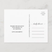Elegant Calligrafie | Faded Floral Hartelijk dank Briefkaart (Achterkant)