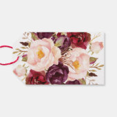 Elegant Calligrafie | Faded Floral Hartelijk dank Cadeaulabel (Achterkant Horizontaal)