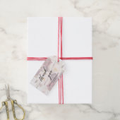 Elegant Calligrafie | Faded Floral Hartelijk dank Cadeaulabel (Met Touw)