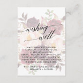 Elegant Calligrafie | Faded Floral Wishing Well Informatiekaartje (Voorkant)