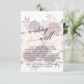 Elegant Calligrafie | Faded Floral Wishing Well Informatiekaartje (Staand voorkant)