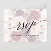 Elegant Calligrafie Faded menu Keuze RSVP (Voorkant)