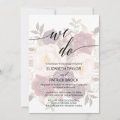 Elegant Calligrafie | Favoride Floral we wedden Kaart (Voorkant)