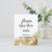 Elegant Calligrafie Festive Gold Glitter Corporate Briefkaart (Staand voorkant)