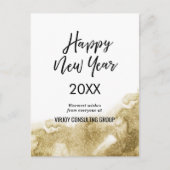 Elegant Calligrafie Festive Gold Glitter Corporate Briefkaart (Voorkant)