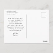 Elegant Calligrafie Foto bedankt Briefkaart (Achterkant)