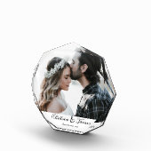 Elegant Calligrafie Foto Passen getrouwd Couple Bl (Rechts)