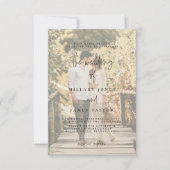 Elegant Calligrafie | Foto-uitnodiging in Faded Kaart (Voorkant)