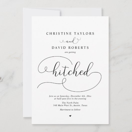 Elegant Calligrafie, geërfd Kaart (Voorkant)