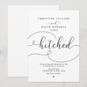 Elegant Calligrafie, gehitte uitnodiging (Voorkant / Achterkant)