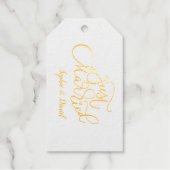 Elegant Calligrafie  Gewoon getrouwd Cadeaulabels (Voorkant)