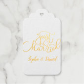 Elegant Calligrafie  Gewoon getrouwd Cadeaulabels (Voorkant)