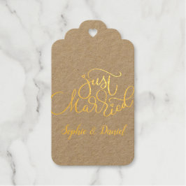 Elegant Calligrafie  Gewoon getrouwd Cadeaulabels