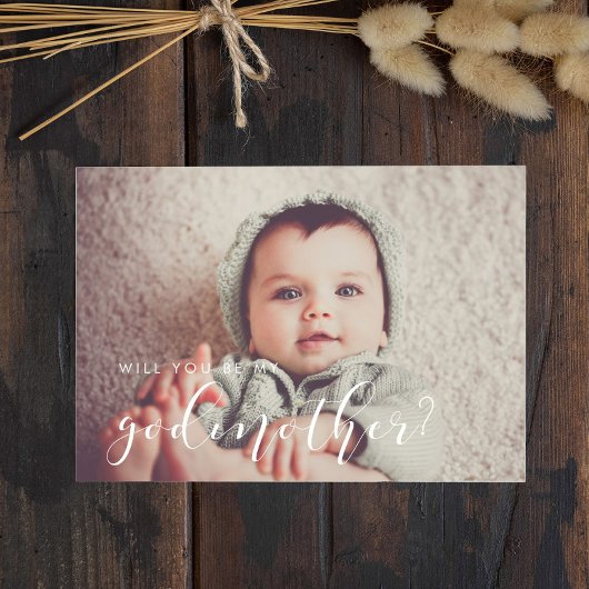 Elegant calligrafie Godmoeder-kaartenkaartje Kaart