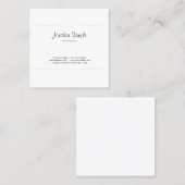 Elegant Calligrafie Gold Design Luxury Plain Vierkante Visitekaartje (Voorkant / Achterkant)