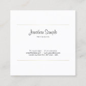 Elegant Calligrafie Gold Design Luxury Plain Vierkante Visitekaartje (Voorkant)