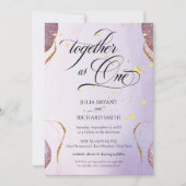 Elegant Calligrafie Gold Glitter Amethyst Modern Kaart (Voorkant)