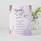 Elegant Calligrafie Gold Glitter Amethyst Modern Kaart (Staand voorkant)