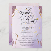 Elegant Calligrafie Gold Glitter Amethyst Modern Kaart (Voorkant / Achterkant)