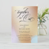 Elegant Calligrafie Gold Waterverf Moderne Kaart (Staand voorkant)