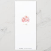 Elegant calligrafie goud & bloesse bruiloft menu (Achterkant)