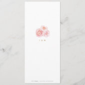 Elegant calligrafie goud & bloesse bruiloft menu (Achterkant)