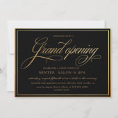 Elegant calligrafie goud Grote opening Kaart (Voorkant)