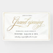 Elegant calligrafie goud Grote opening Spandoek (Horizontaal)