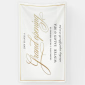 Elegant calligrafie goud Grote opening Spandoek (Verticaal)