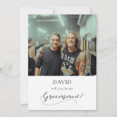 Elegant calligrafie Groomsman-ontwerpkaart Kaart (Voorkant)