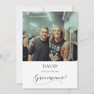 Elegant calligrafie Groomsman-ontwerpkaart Kaart