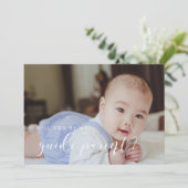 Elegant calligrafie-handleiding oudervoorstelkaart kaart (Staand voorkant)