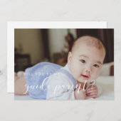 Elegant calligrafie-handleiding oudervoorstelkaart kaart (Voorkant / Achterkant)