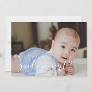 Elegant calligrafie-handleiding oudervoorstelkaart kaart