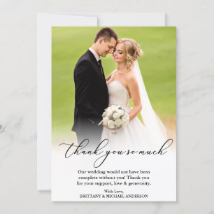 Elegant Calligrafie Hartelijk dank voor uw zeer gr Bedankkaart