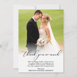 Elegant Calligrafie Hartelijk dank voor uw zeer gr Bedankkaart