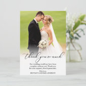 Elegant Calligrafie Hartelijk dank voor uw zeer gr Bedankkaart (Staand voorkant)