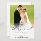 Elegant Calligrafie Hartelijk dank voor uw zeer gr Bedankkaart (Voorkant / Achterkant)