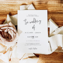 Elegant Calligrafie | Het huwelijk van de uitnodig Kaart