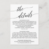 Elegant Calligrafie | Kaart Gegevens Floral back (Voorkant)