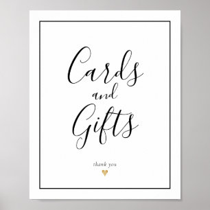 Elegant Calligrafie-Kaarten en cadeaubonborden Poster